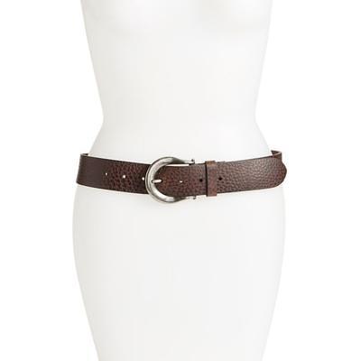 Anderson's Woven Leather Belt In Dark Brown