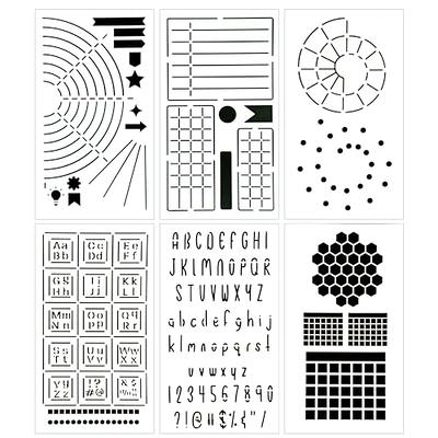 Bullet Journal Stencil - Black - Monthly Layout - 35 Boxes – T