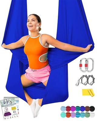 Aerial Yoga Hammock Kit 5.5 Yards Aerial Silks Yoga Swing Flying for Home  Antigravity Inversion Flexibility Core Strength Exercise, All Levels, with  Hardware Straps Guide (16.5x9.2ft), Turquoise - Yahoo Shopping