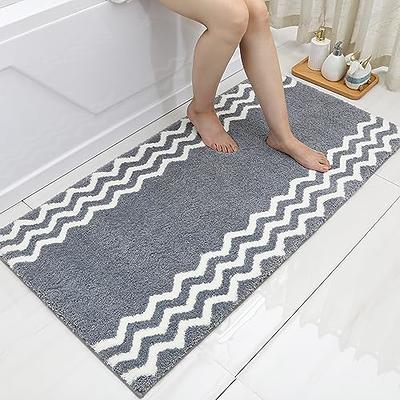 COSY HOMEER Extra Thick Bath Rugs for Bathroom - Anti-Slip Bath Mats Soft  Plush Yarn Shaggy 100% Strong Mirco Polyeste Mat Living Room Bedroom Mat