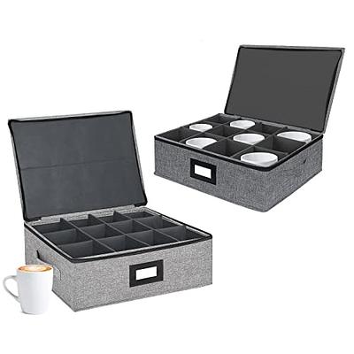 VERONLY China Storage Set, Hard Shell and Stackable, for Dinnerware Storage  and Transport,Wine Glass Storage Box,Mug Storage Box, Stemware Storage  Container,Storage Case with Dividers - Yahoo Shopping