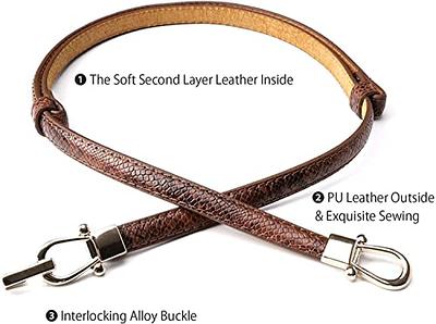 WERFORU Women 3 Pack Skinny Belt for Dress,Thin Waist Belt - Adjustable  Leather Belt with Gold Buckle