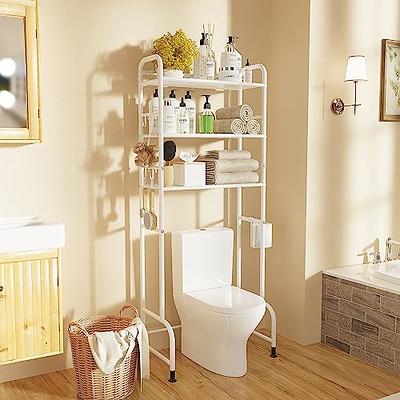 Over The Toilet Storage Cabinet Space-Saving Bathroom Organizer Rack w/  Shelf