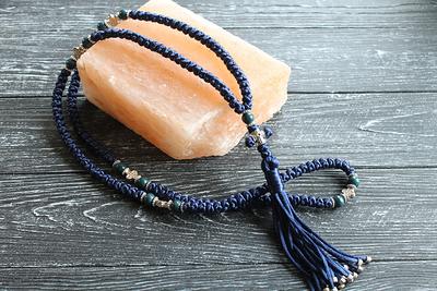 Orthodox Prayer Rope Black Color with 100 Knots and Wooden Beads