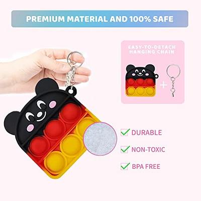 Sensory Magnetic Keychain Fidget Toy With Push Bubble Poppers And