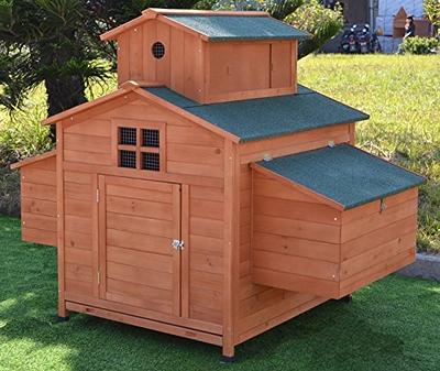 SKYSHALO Chicken Coop Large Metal Chicken Cage House Waterproof