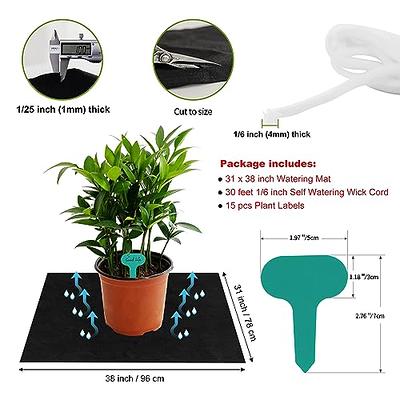 ORIMERC 31 x 38 inch Plant Watering Mat & 30 feet Self Watering Wick Cord  for Seed Starting Seedling Vacation Automatic Waterer Greenhouse Indoor  Hydroponic Wicking Rope Matting Potted Planter Bottom - Yahoo Shopping