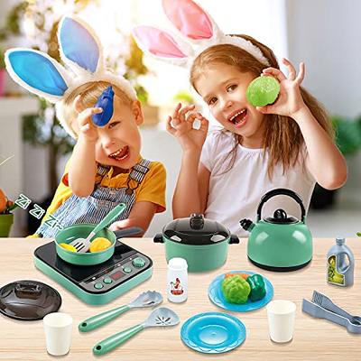 CUTE STONE Play Kitchen Accessories Toy, Play Food Sets for Kids Kitchen,  Toddler Kitchen Set for Kids with Play Pots, Pans, Kids Kitchen Playset,  Play Kitchen Toys for Girls Boys - Yahoo