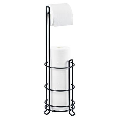 Black Wire Toilet Roll Holder and Store