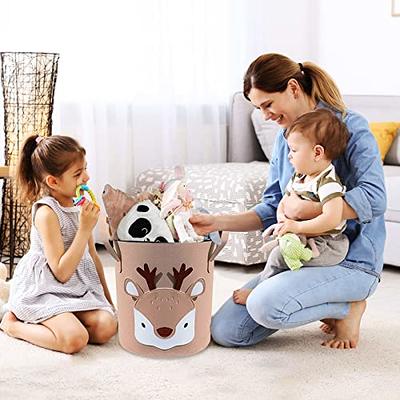 MINTWOOD Design 3-Pack Storage Baskets for Shelves, Playroom and Classroom  Basket, Book Decorative Cube Bins, Woven Closet Organizers, Baby Nursery