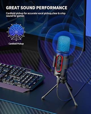 MRSDY USB Microphone, Plug & Play, Gaming Condenser Podcast Mic, Mute  Button for Streaming, Recording, Volume Gain, Monitor, Noise Reduction,  Online Chat, RGB Computer Mic for PS4/5, PC Gamer, Mac - Yahoo