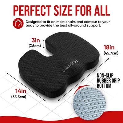 Memory Foam Seat Cushion For Office Chair, Desk, Car, Truck, And Airplane  Travel - Reduces Back Pain And Improves Comfort - Temu