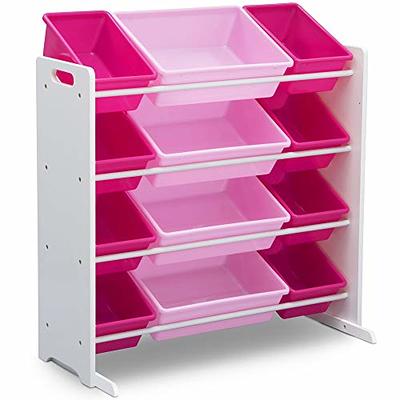 Tot Tutors Kids Toy Storage Organizer with 12 Plastic Bins Natural/Primary