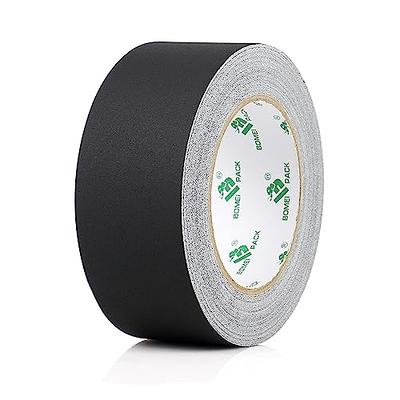 BOMEI PACK 1 Pack Black Gaffer Tape 2inch x 30yds, Matte Non