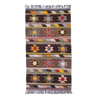 Novica Handmade Flowers From The Silk Road Wool Area Rug (2.5X4.5) - 2' x  6' Runner - Yahoo Shopping