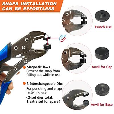 Setting Metal Snaps with Snap Pliers