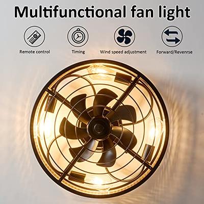  Dalouguan Ceiling Fan with Lights Remote Control, 24