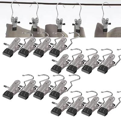 10 Pcs Clothes Hanger Hook Folding Storage Clothes Rack Wardrobe Hanging Hanger  Connection Hook Space Saving Connectors Home