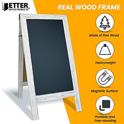  Loddie Doddie Extra Large 40x20 A-Frame Magnetic Chalkboard  Easel with Chalk Markers and Accessories, Double Sided Free Standing  Chalkboard, A Sandwich Board for Restaurants, Weddings and More : Office  Products