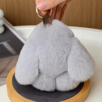 COLORFUL BLING Pom Pom Keychain Cute Artificial Rabbit Fur Ball Soft  Keyring Handbag Purse Charm Keychain-light blue A - Yahoo Shopping