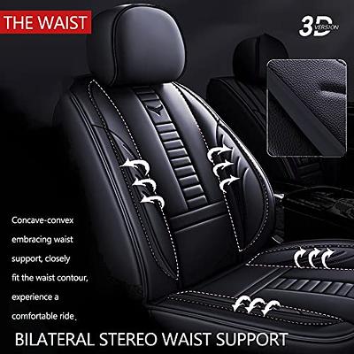 BWTJF Black Car Seat Covers for Front Seat, Universal Seat Covers for Cars,  Waterproof Leather Auto Seat Protectors with Head Pillow, Car Seat Cushions  Fit for Most Sedans SUV Pick-up Truck 