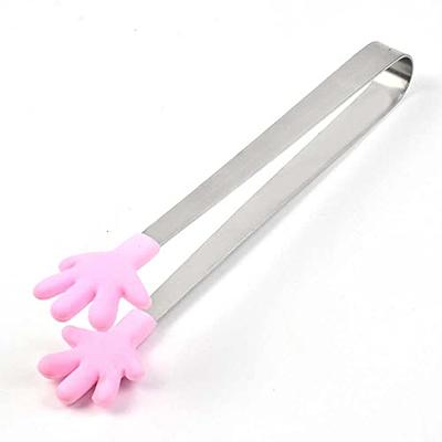 5 Pack Silicone Kitchen Cooking Tongs Set 7-inch Mini Tongs Heavy