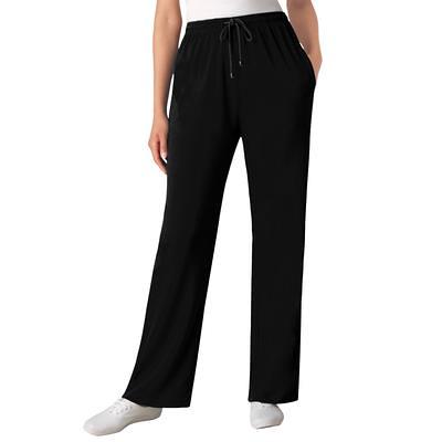Plus Size Women's Sport Knit Straight Leg Pant by Woman Within in Black  (Size 5X) - Yahoo Shopping