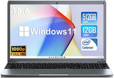 SGIN 15.6inch Laptop 4GB DDR4 128GB SSD Windows 11 with 4 Core Intel  Celeron, HD 1366*768 IPS 