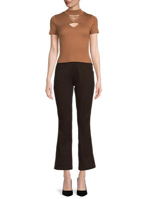 Everyday Slim-Leg Ponte Knit Pull-on Pants