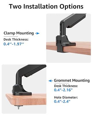 Mountup Single Monitor Desk Mount - Adjustable Gas Spring Monitor Arm, VESA  Mount with C Clamp, Mounting Base, Computer Monitor Stand for Screens up to  27 : : Computer & Accessories