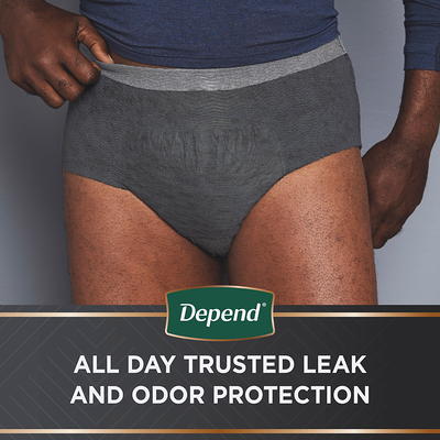 Depend Real Fit Adult Incontinence Underwear for Men, S/M, Black and Grey,  14Ct - Yahoo Shopping