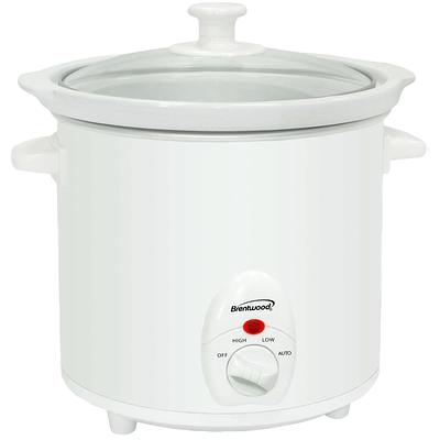 brentwood 3-Quart Silver Oval Slow Cooker in the Slow Cookers department at