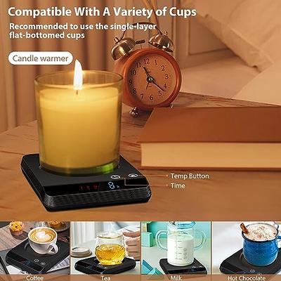 Coffee Cup Warmer, Smart Coffee Mug Warmer for Desk Home Office Use with 3  Temperature Setting, Beverage Warmer Candle Warmer for Tea, Water, Milk