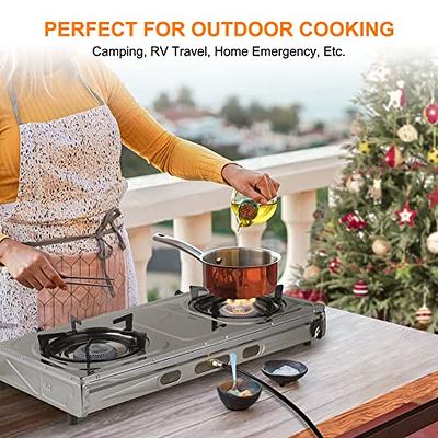 Camplux Dual Fuel Propane & Butane Stove with Carrying Case, Portable  Camping Stoves with CSA Certification