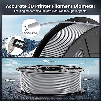 SUNLU PLA 3D Printer Filament 1.75mm, Dimensional Accuracy +/- 0.02 mm,  1kg/2.2LBS Spool , PLA 1.75 (2KGs White) 