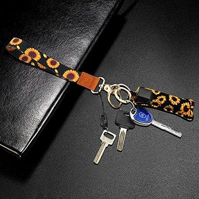 Rimilak Wristlet Keychain, Wrist Lanyard Key Chain for Women Men Car Keys  ID Badges Card Wallet Phone Camera