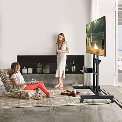 PERLESMITH TV Tripod Stand-Portable TV Stand for 23-60 Inch LED LCD OLED  Flat Screen TVs-Height Adjustable Display Floor TV Stand with VESA  400x400mm