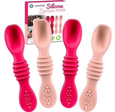 mushie Silicone Baby Feeding Spoons