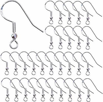 1200PCS 925 Sterling Silver Ear Wire Earrings Making Supplies Kit, Silver  Hypoallergenic Earring Fish Hooks, Jump Rings Clear Silicone Earring Backs  for DIY Jewelry Making (Silver and Gold) : : Home