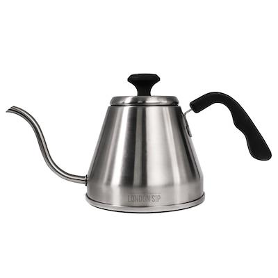 London Sip 3 Cup Stainless Steel Espresso Maker | Silver