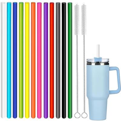 6Pcs Straw Replacement for Owala Water Bottle,Reusable Plastic Straws Clear  Drinking Straws with Cleaning Brush,Straws for tumblers Long Compatible