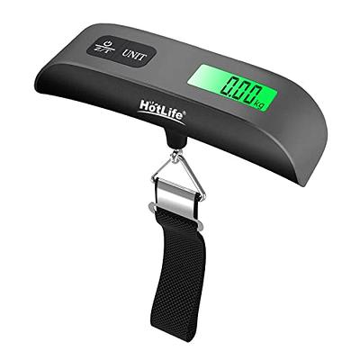 Mycket Luggage Scale Portable Digital Weight Scale Electronic Suitcase  Scale Hanging Scales Luggage Weighing Scale 110 Lb/ 50Kg with Backlit with  Tare