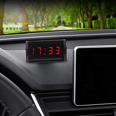 Suuonee Car Digital Clock, DC4.5-30V Waterproof Dustproof Car Auto Electronic  Clock LED Digital Display (Red) - Yahoo Shopping