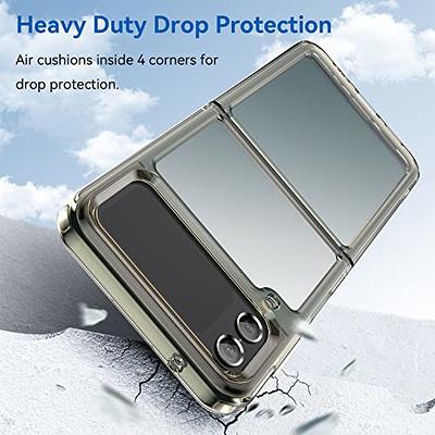 ZIULQIK for Samsung Galaxy Z Flip 5 Case, Clear Shockproof Zflip5 Phone  Cover, Slim Thin Protective Cases for Flip5 5G Phone - Transparent