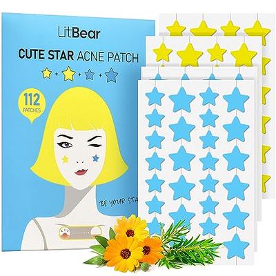 LiBear Star Pimple Patches, Blue and Yellow Hydrocolloid Acne Patches For  Face with Tea Tree Oil + Centella, Cute Pimple stickers Zit Patch Acne  Dots, 112 Patches, 14mm & 10mm - Yahoo Shopping