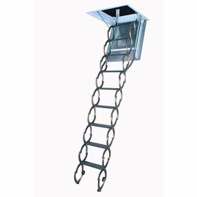 Louisville Wood Folding Attic Ladder 7.75-ft to 10.25-ft (Rough Opening:  22.5-in x 54-in) with 250-lb Capacity at