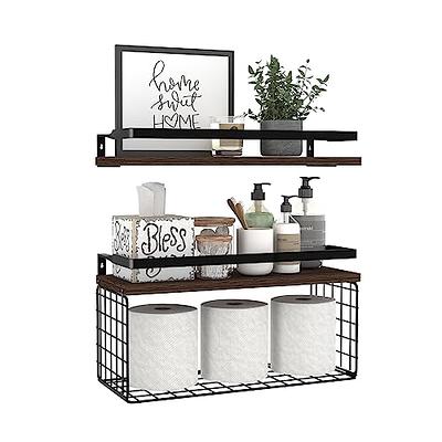 Floating shelves  Farmhouse bathroom decor ideas, Floating shelves, Home  decor