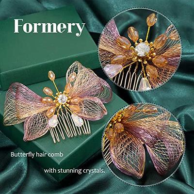 Formery Butterfly Dreadlock Accessories Charms Silver African Hair Jewelry  for Women Braids Clips Butterflies Loc Jewelry for Hair Rings (Pack of 12)