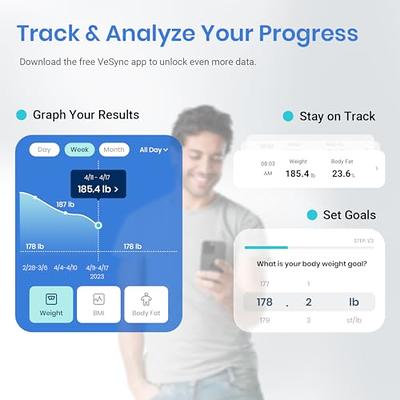  Etekcity FSA HSA Store Eligible Smart Scale for Body Weight Fat,  Digital Bathroom Weighing Machine for Accurate BMI Muscle Mass Composition,  Home Use Apple Health Compatible Fitness Equipment : Health 