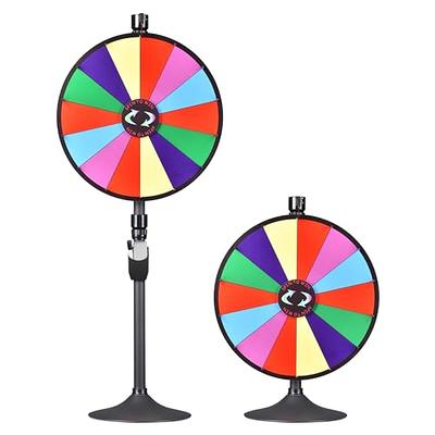 Hooomyai 12 Inch Heavy Duty Spinning Wheel with 12 Slots Color Tabletop  Prize Wheel Spinner with Stand, Dry Erase Markers and Eraser for Carnival